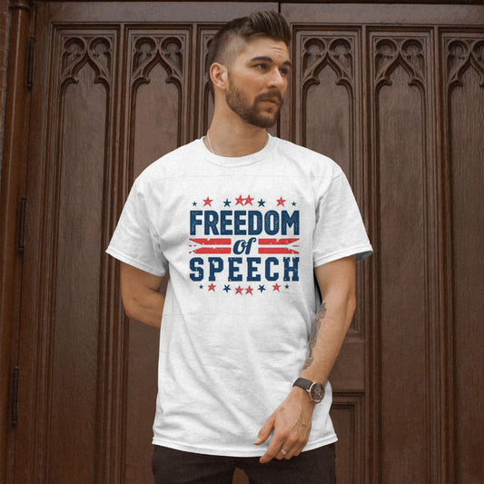 "Freedom Of Speech" White tee